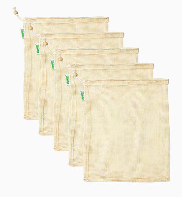 Zippies Cotton Mesh Produce Bags: Large - Pack of 5