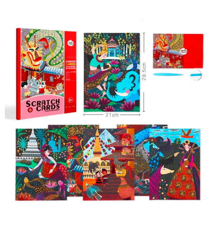 Joan Miro Scratch Cards Set: Oriental Impressions