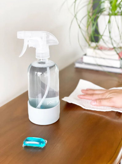 Podz Cleaning Glass Spray Bottle with Silicon Protector (500ml)