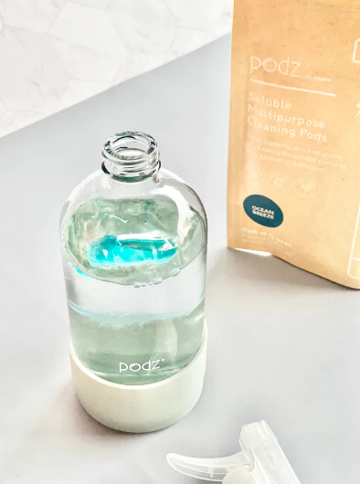 Podz Soluble Multipurpose Antibacterial Cleaning Pods: Mandarin Rind - 12s