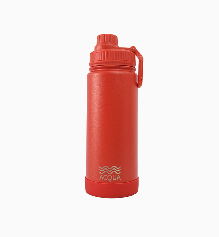 Acqua Sporty Bottle: Bright Coral Orange (600ml)