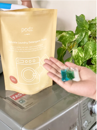 Podz Soluble Laundry Detergent Pods: Floral Fresh - 24s