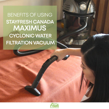 Stayfresh Canada Maximus Cyclonic Water Filtration Vacuum with free Stayfresh Canada Antibacterial Vacuum Solution)