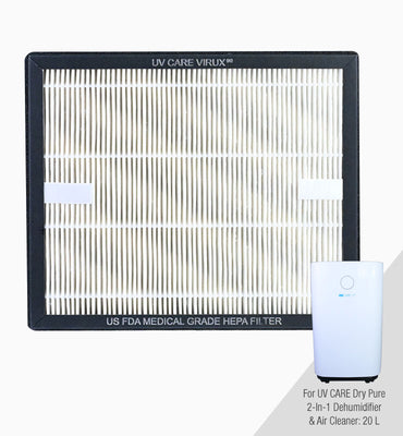 Replacement Medical Grade HEPA Filter for the UV Care Dry Pure 2-in-1 Dehumidifier & AIr Cleaner: 20L