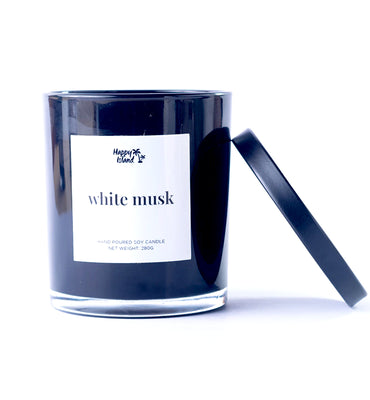 Happy Island White Musk Soy Candle: 10oz