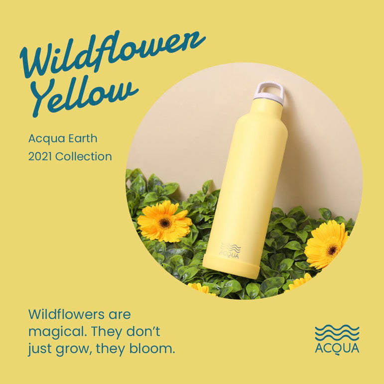 Acqua Earth Bottle in Wildflower Yellow (1L)